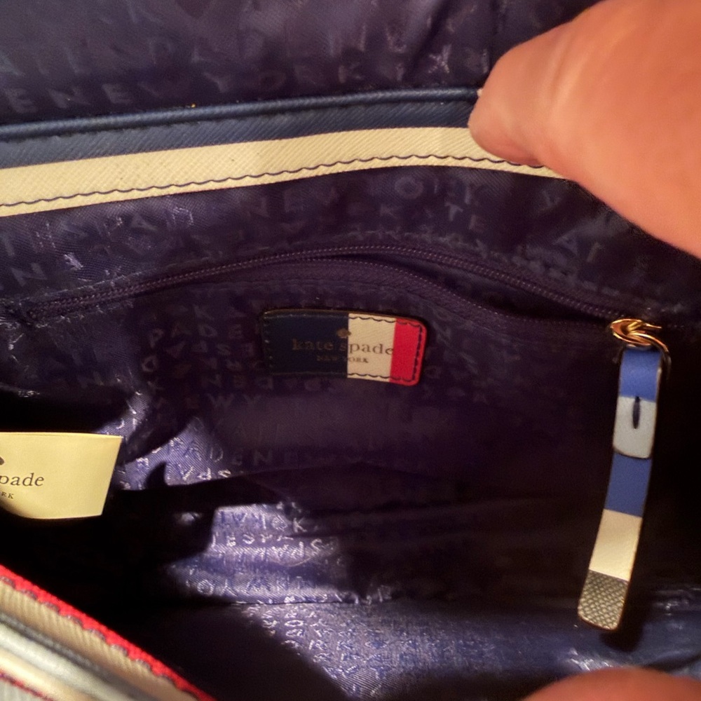 Kate Spade Laurel Way Multicolor Striped Crossbody and Passport wallet. - Picture 8 of 15